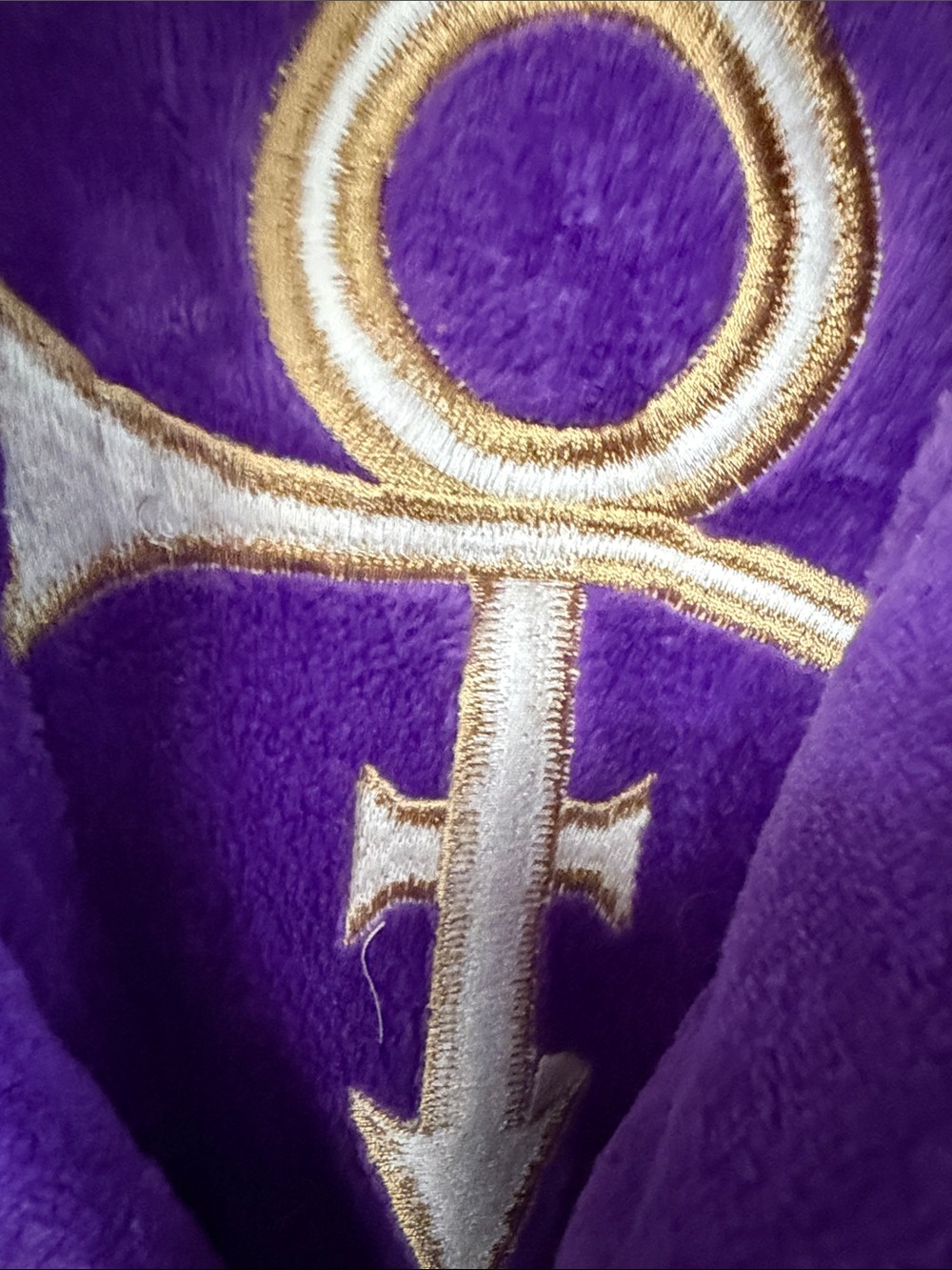Prince Purple Plush Robe with Gold Trim Official Prince estate approved - Picture 3 of 8